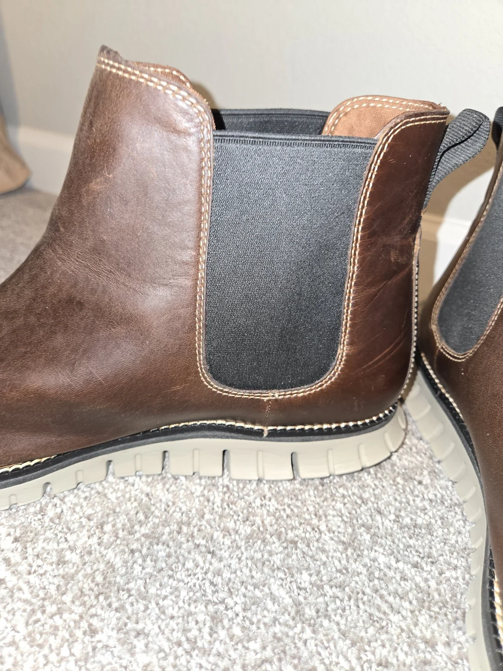 Cole Haan Brown Leather Chukka Chelsea Boots